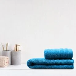 Ideal Crieff Kingfisher Blue 100% Cotton Towels