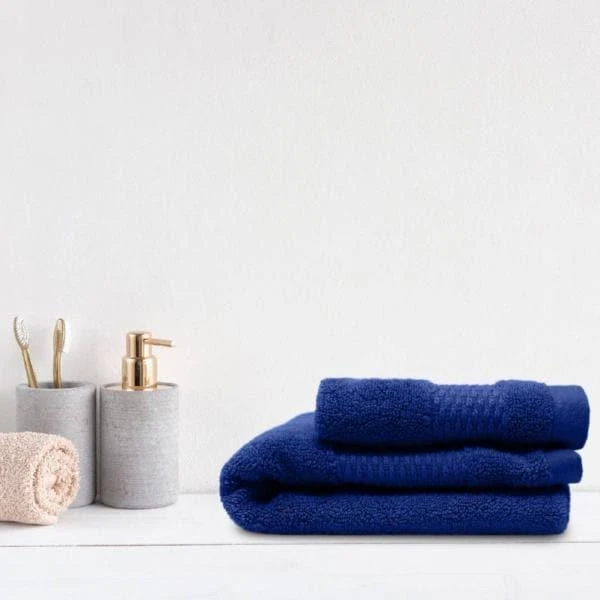 Ideal Moffat Blue 100% Cotton Zero Twist Towels 3 Ideal Moffat Blue 100% Cotton Zero Twist Towels