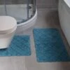 Kyra Cotton Bath & Pedestal Mat Set Lagoon 2 Kyra Cotton Bath & Pedestal Mat Set Lagoon -Allure Sales Store lagoon 1