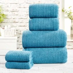 Waffle Lagoon 6 Piece Towel Bale Set