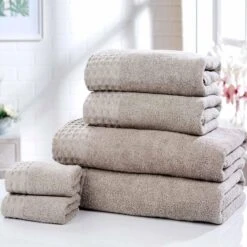 Retreat 100% Cotton 6 Piece Towel Bale Latte