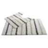 Allure Juno Chenille Stripe Monochrome 100% Cotton 2 Piece Pedestal & Bath Mat Set 1 Allure Juno Chenille Stripe Monochrome 100% Cotton 2 Piece Pedestal & Bath Mat Set -Allure Sales Store mono 1 c29e17a0 c4e6 4414 b482 994351ef966b