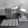 Allure California Stripe Chunky Bobble Bath Mat Monochrome 1 Allure California Stripe Chunky Bobble Bath Mat Monochrome -Allure Sales Store mono 3