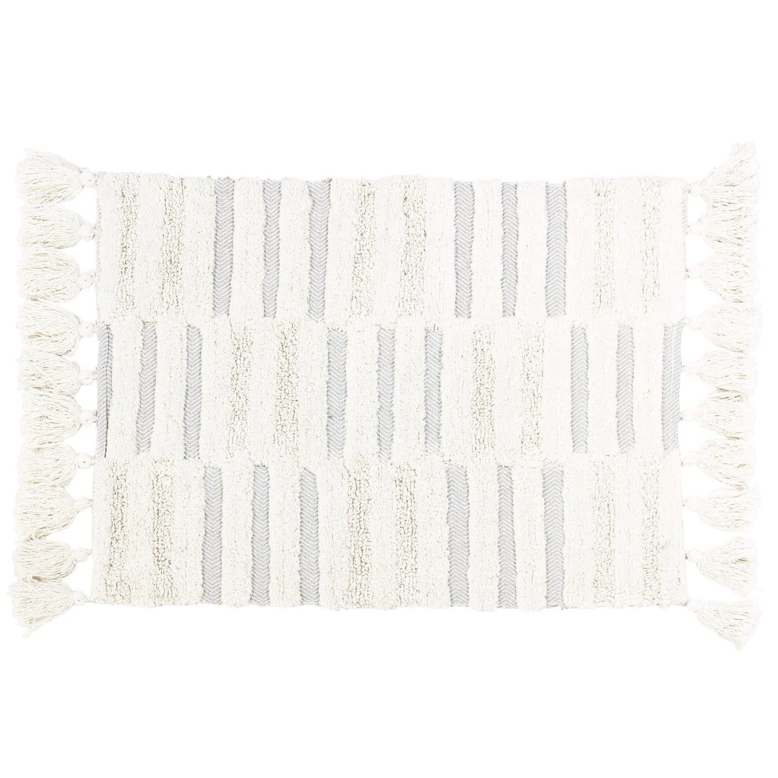 Tassel Stitch Cotton Bath Mat Natural 4 Tassel Stitch Cotton Bath Mat Natural - Image 2