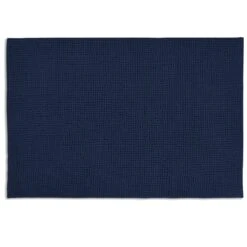 Allure Supersoft Chenille Non-Slip Bath Mat Navy