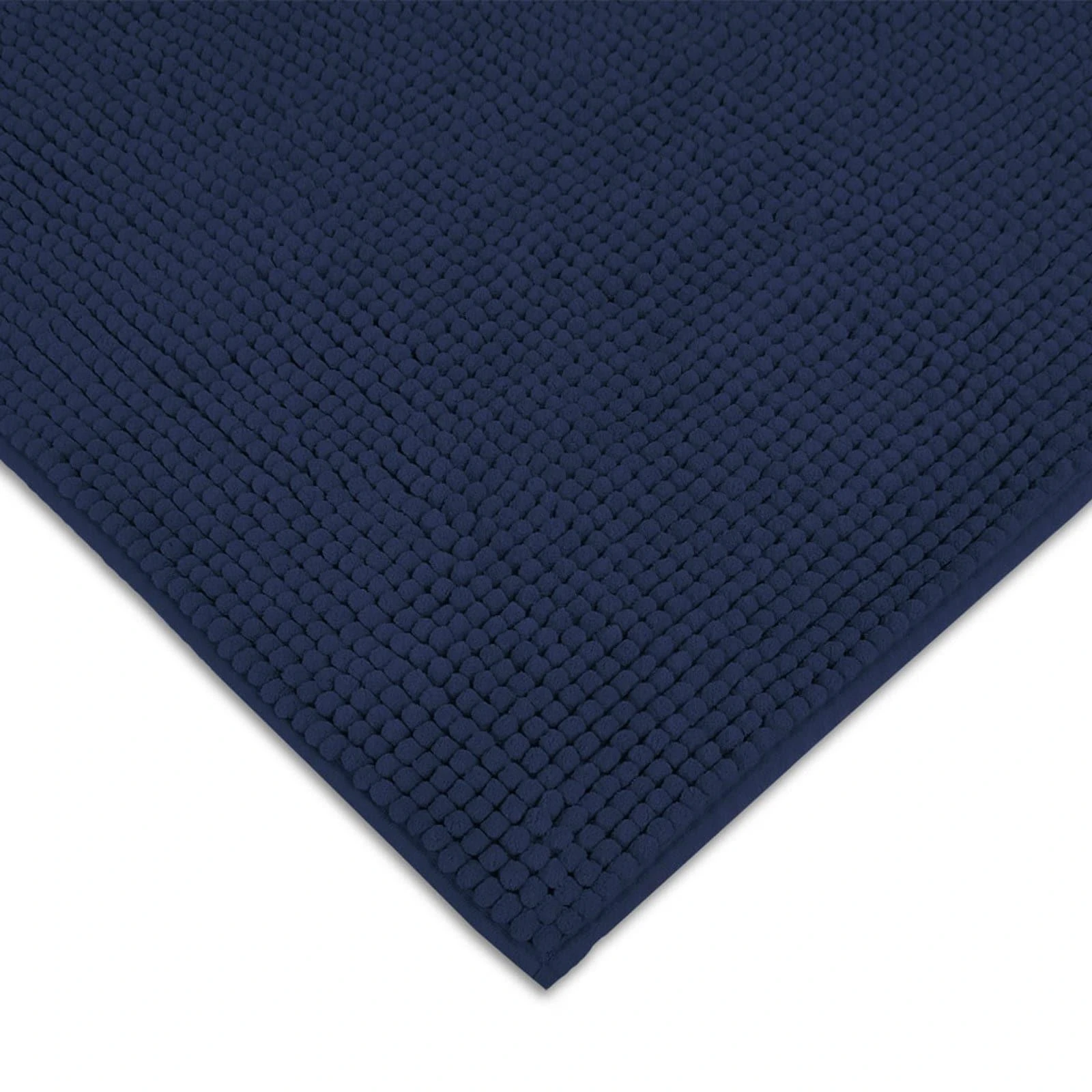 Allure Supersoft Chenille Non-Slip Bath Mat Navy 4 Allure Supersoft Chenille Non-Slip Bath Mat Navy - Image 2