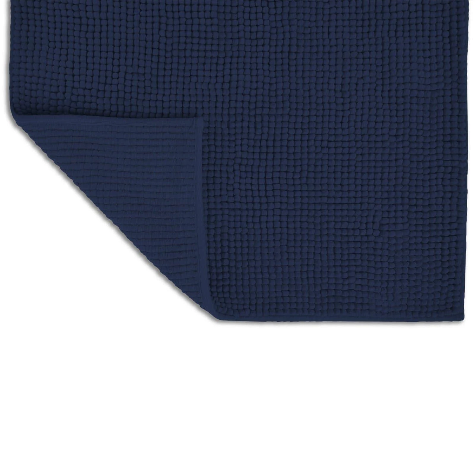 Allure Supersoft Chenille Non-Slip Bath Mat Navy 5 Allure Supersoft Chenille Non-Slip Bath Mat Navy - Image 3