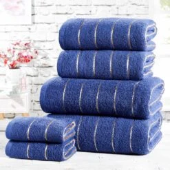 Sandringham Navy 6 Piece Towel Bale Set