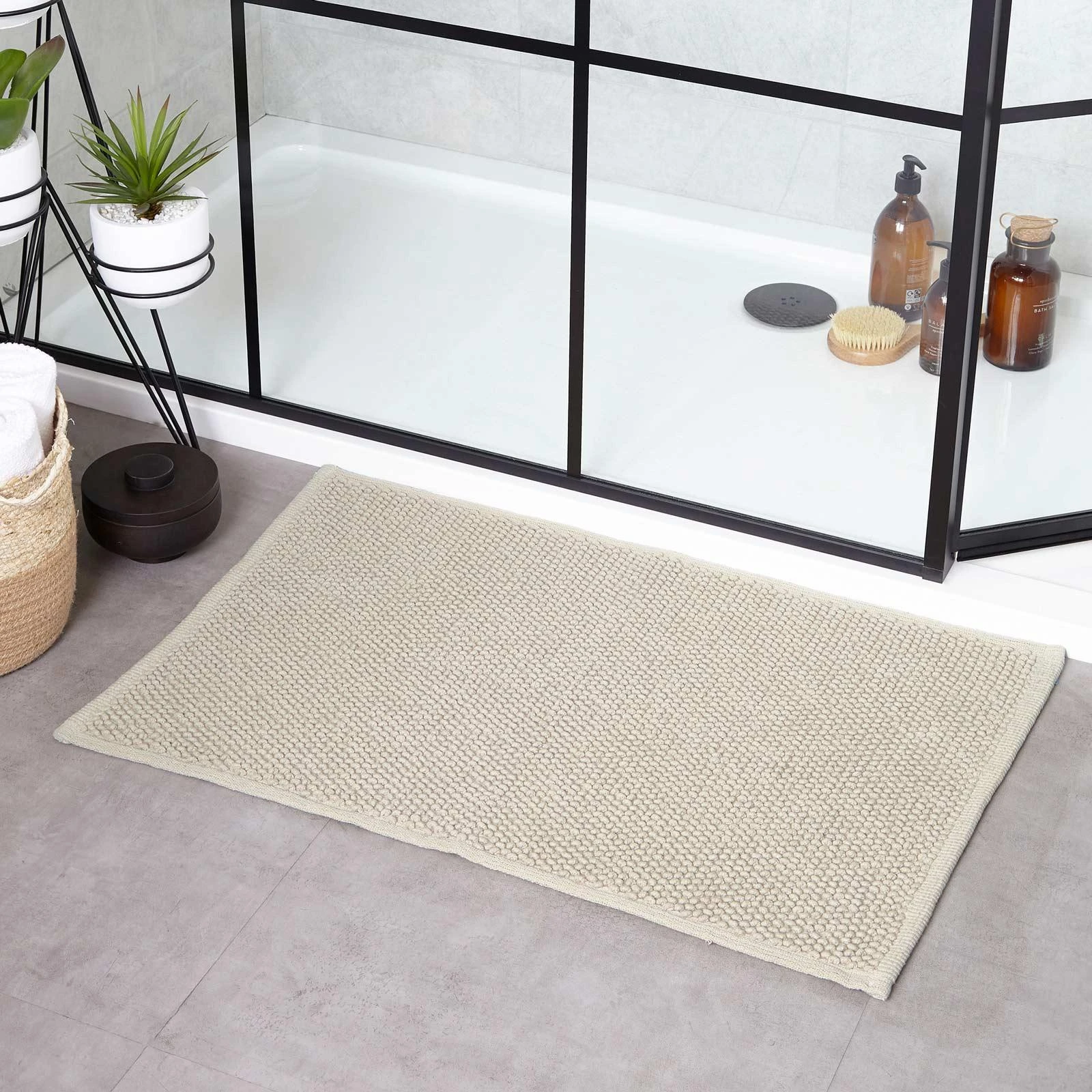 Loft Woven Loop Cotton Bath Mat Oatmeal 3 Loft Woven Loop Cotton Bath Mat Oatmeal