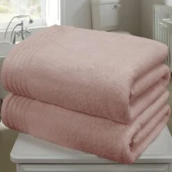 So Soft Dusky Pink 2 Piece Bath Sheet Towel Set