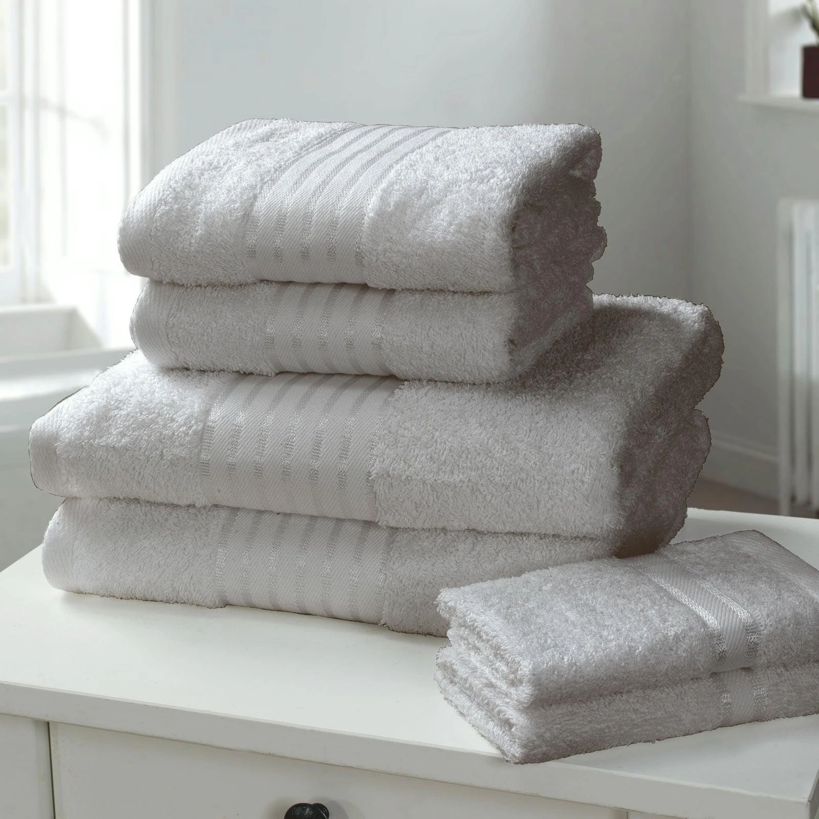 Windsor 100% Cotton 6 Piece Towel Bale Silver 3 Windsor 100% Cotton 6 Piece Towel Bale Silver