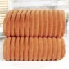 Ribbed Spice 2 Piece Bath Sheet Towel Set 2 Ribbed Spice 2 Piece Bath Sheet Towel Set -Allure Sales Store spice 2piece