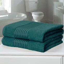 Windsor 100% Cotton Bath Sheet Pair Teal