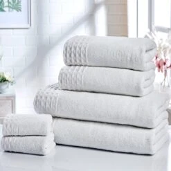 Retreat 100% Cotton 6 Piece Towel Bale White