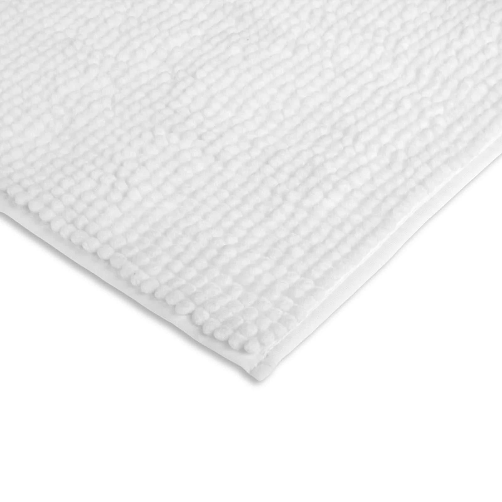 Allure Supersoft Chenille Non-Slip Bath Mat White 4 Allure Supersoft Chenille Non-Slip Bath Mat White - Image 2